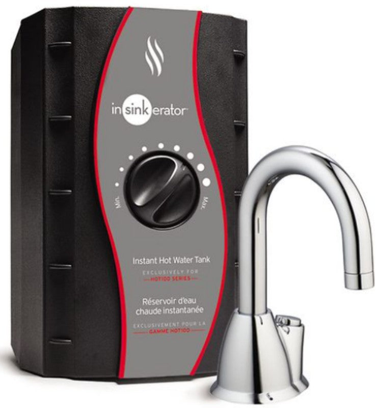 InSinkErator HOT100SN-SS Push Button Instant Hot Water Dispenser (Satin Nickel)
