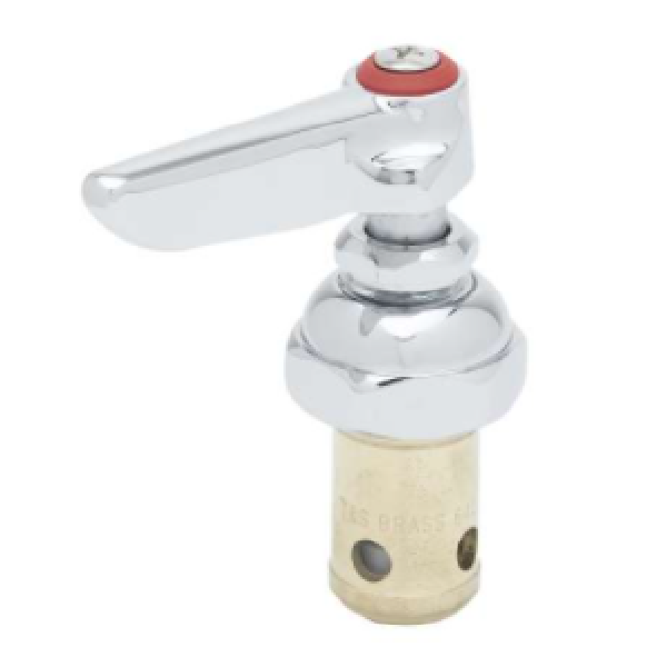 T&S Brass 002714-40 Eterna Spindle Assembly, Right Hand (Hot), Lever Handle, Screw Included