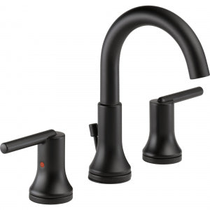 Delta 3559-Blmpu-Dst Matte Black Trinsic: Two Handle Widespread Lavatory Metal Pop-Up