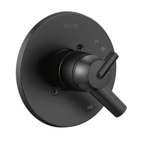 Delta T17059-Bl Matte Black Trinsic: Monitor 17 Series Valve Only Trim None Single Handle Lever