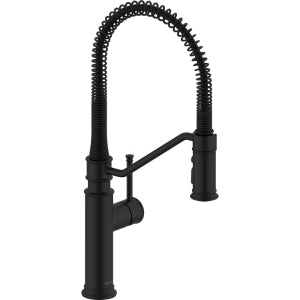 Delta 983Lf-Bl Single Handle Pull Down Faucet W/ Spring Spout - Black