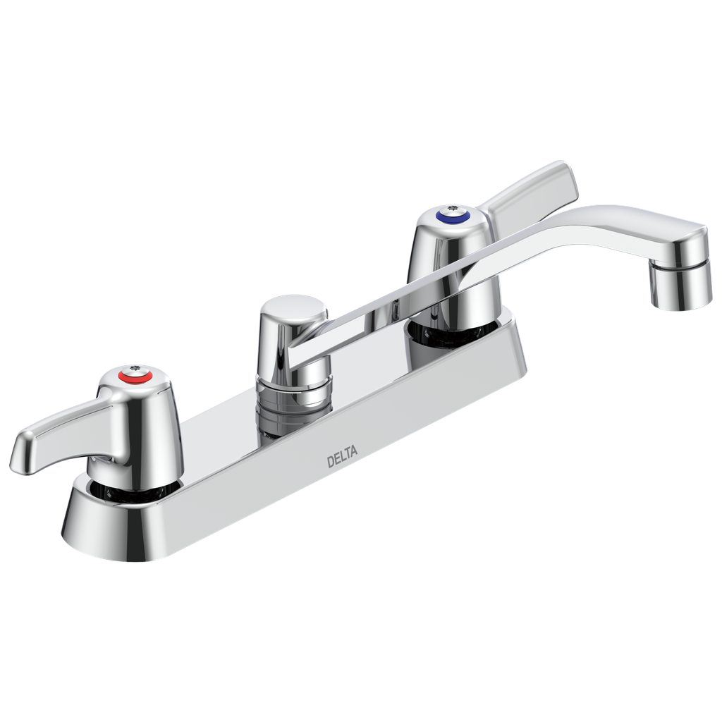 Delta 26C3143 8 Deck Faucet W/3 Lever Handles