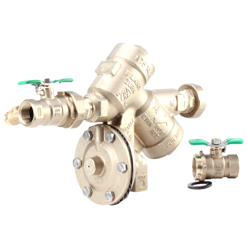 Zurn Wilkins 34-975XL2U 3/4" Reduced Pressure Principle Assembly Backflow Preventer With UNION BALL VALVES Lead-Free