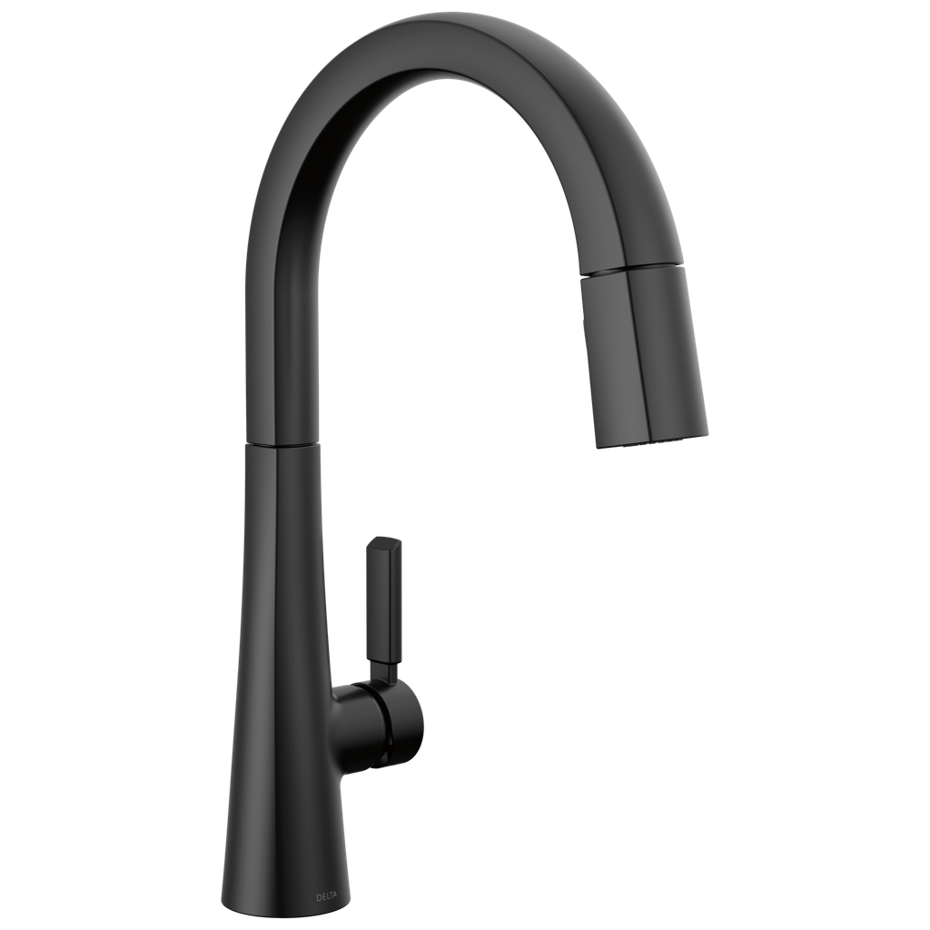 Delta 9191-Bl-Dst Single Handle Pull-Down Kitchen Faucet In Matte Black