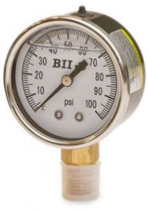 Boshart PGS-100-G  2"FACE 0-100 PSI STAINLESS STEEL PRESSURE GAUGE