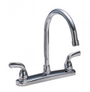 Delta 82204Lf Chrome 8Cc G/N Deck Faucet W/Lever Handles, Lead Free