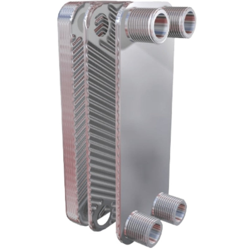 AIC LA14-30 Brazed Plate Heat Exchanger Single Wall (3/4 MIP Connection)