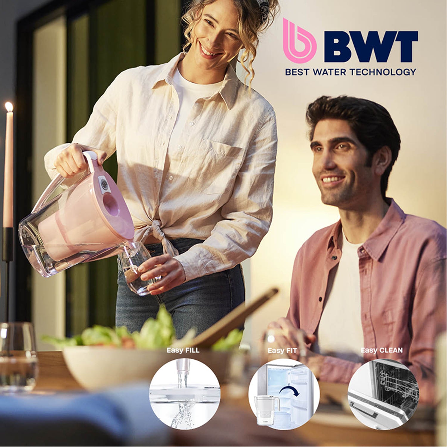 Genuine BWT 814334-A replacement water pitcher filter cartridge pack
