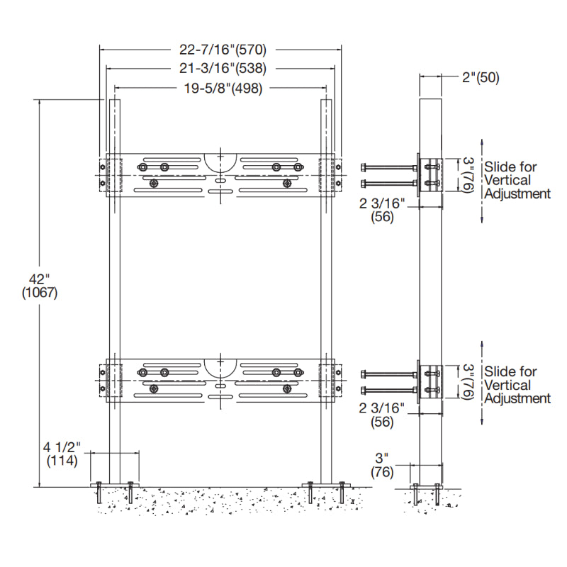 Watts CA-321 Series Epoxy Coated  Cast Iron Floor Mounted Urinal Carrier with Bearing Plate IMG2