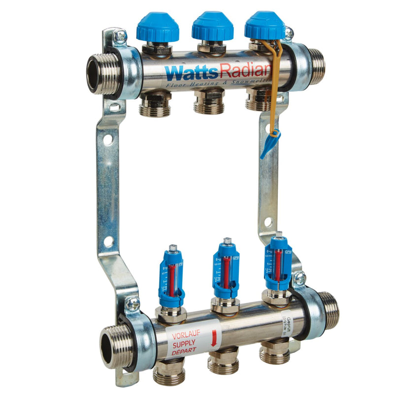 WATTS 81001982 D3803003SS 1 FLOWMETER MANIFOLD STAINLESS STEEL (M-3)