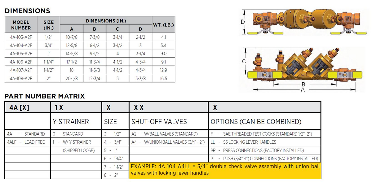 DCVA - Double Check Valve Backflow Preventer Assembly