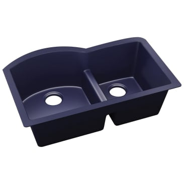 ELKAY ELXHU3322RJB0 QUARTZ LUXE 33X22X10 UNDER MOUNT DOUBLE BOWL SINK