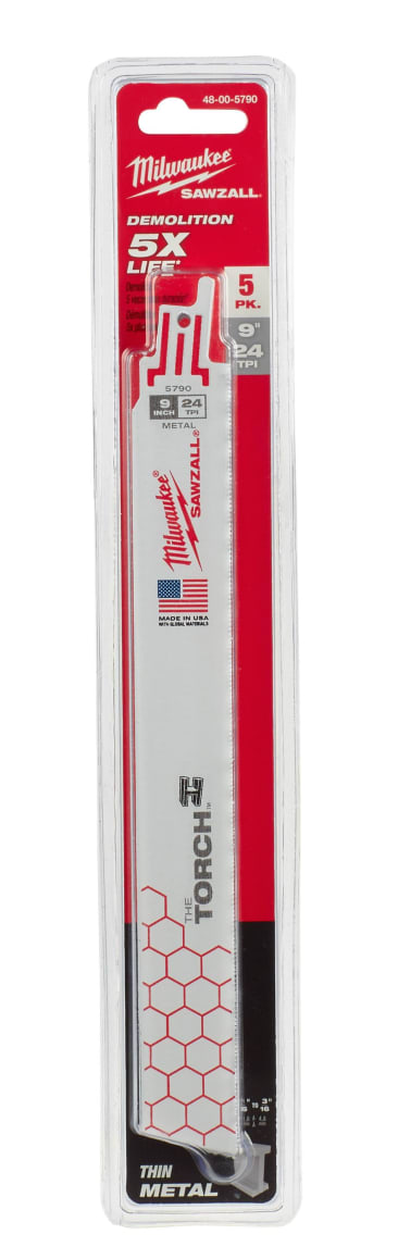 MILWAUKEE 48-00-5790 24T 9L TORCH BLADE (5PK)