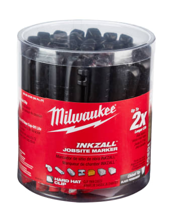 MILWAUKEE 48-22-3130 36PK INKZALL BLACK CHISEL TIP MARKERS