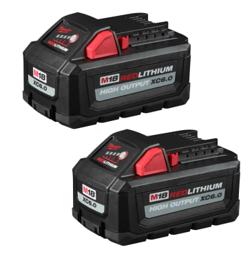 MILWAUKEE 48-11-1862 M18 HIGH OUTPUT XC6.0 BATTERY 2PK