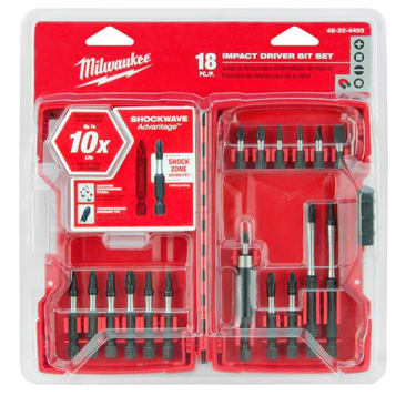 MILWAUKEE 48-32-4403 18PC SHOCKWAVE DRIVER BIT SET