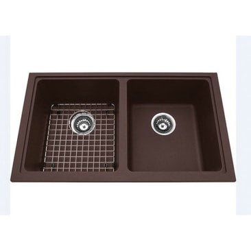 Kindred KIL KGD1U-8ES GRANITE UNDERMOUNT DOUBLE SINK ESPRESSO