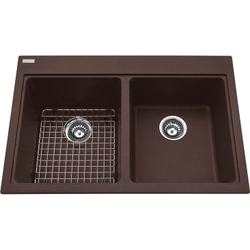 Kindred KIL KGDL2233-9CH GRANITE DROP-IN DOUBLE SINK CHAMPAGNE