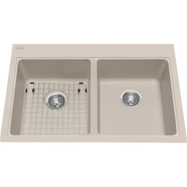 Kindred KIL KGDL2233-9ON GRANITE DROP-IN DOUBLE SINK 1-HOLE ONYX