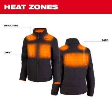 MILWAUKEE 234B-21XL M12 XL WOMEN AXIS HEATED JACKET KIT BLACK