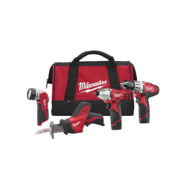 MILWAUKEE 2498-23 M12 DRILL/IMPACT/HACKSAW COMBO SET