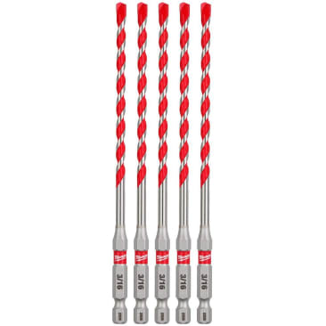 MILWAUKEE 48-20-9157 3/16 CARB HMR DRL BITS 5PK