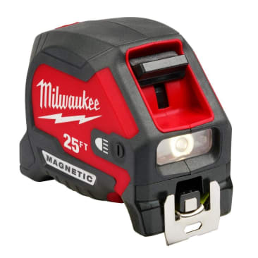 MILWAUKEE 48-22-0428 25FT COMPACT MAGNETIC TAPE MEASURE WITH LIGHT