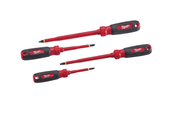 MILWAUKEE 48-22-2205 4 PC INSULATED SCRWDRVER SET WITH SQDR