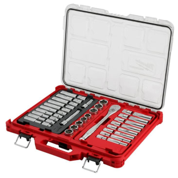 MILWAUKEE 48-22-9487 1/2 DRIVE RATCHET & SOCKET SET WITH PACKOUT (47PK)