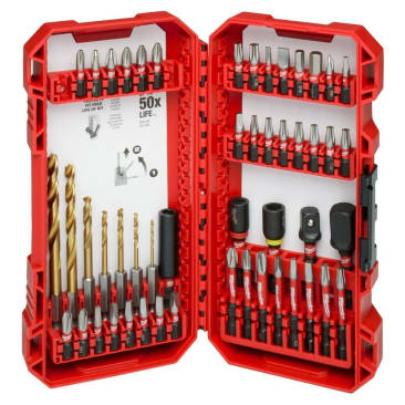 MILWAUKEE 48-32-4013 (5) 50PC IMPACT SET SHOCKWAVE