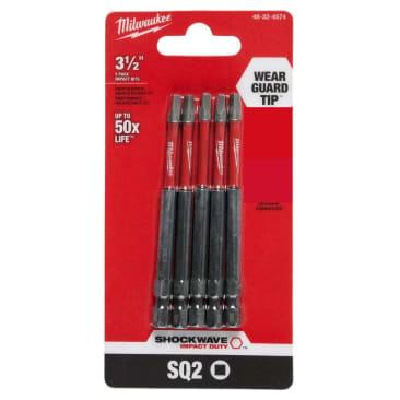 MILWAUKEE 48-32-4574 3-1/2 SQUARE #2 BIT SET