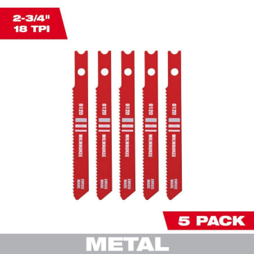 MILWAUKEE 48-42-0120 JIG SAW BL HSS 18T 2-3/4L (5/PK)