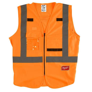 MILWAUKEE 48-73-5071 HIGH VIS ORANGE SAFETY VEST-S/M