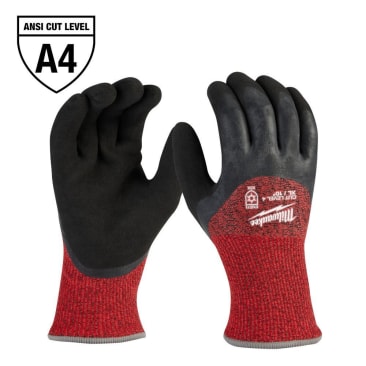 MILWAUKEE 48-73-7943B XL CUT 4 WNTR DIP GLOVES (12 PAIR)