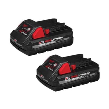 MILWAUKEE 48-11-1837 M18 REDLTHM HG OUTPT CP3.0 BTRY 2-PACK