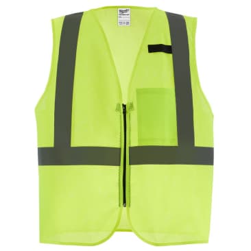 MILWAUKEE 48-73-2251 SML/MED CLASS 2 HIGH VISIBILITY YELLOW MESH ONE POCKET SAFETY VEST (CSA)