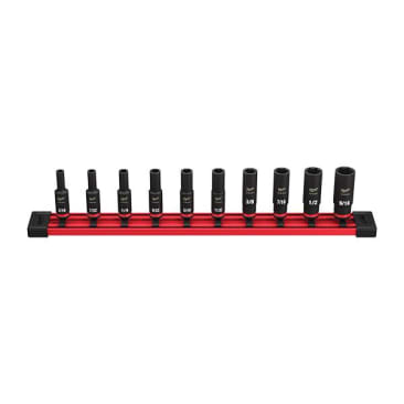 MILWAUKEE 49-66-7001 10PC SHOCKWAVE SAE DEP SCKT SET