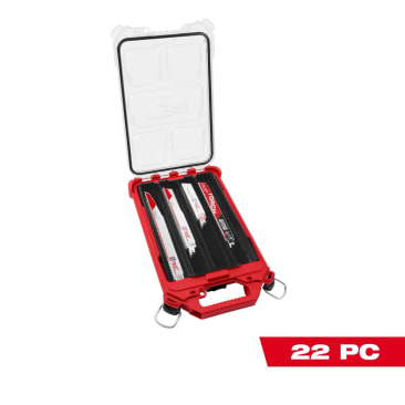 MILWAUKEE 49-22-5640 22PC SAWZALL RECIPRICATING SAW BLADE PACKOUT KIT