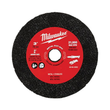 MILWAUKEE 49-94-3000 3IN METAL CUT OFF WHEEL 3PK