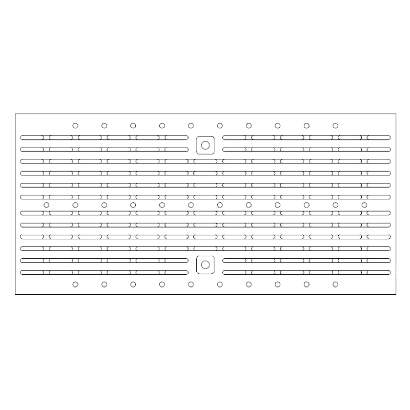 Zurn P12-HPD 12" x 24" Ductile Iron Slotted Grating, Heel-Proof Pedestrian, Class B