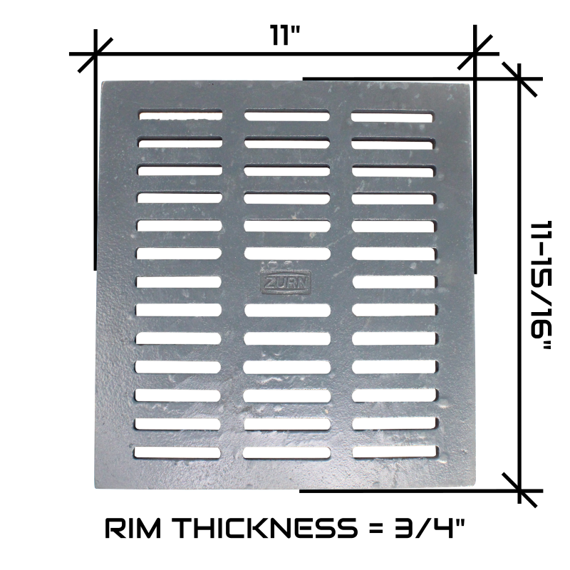 Zurn P665-Grate | 51468-1 Z665 Replacement Floor / Trench Drain Grate