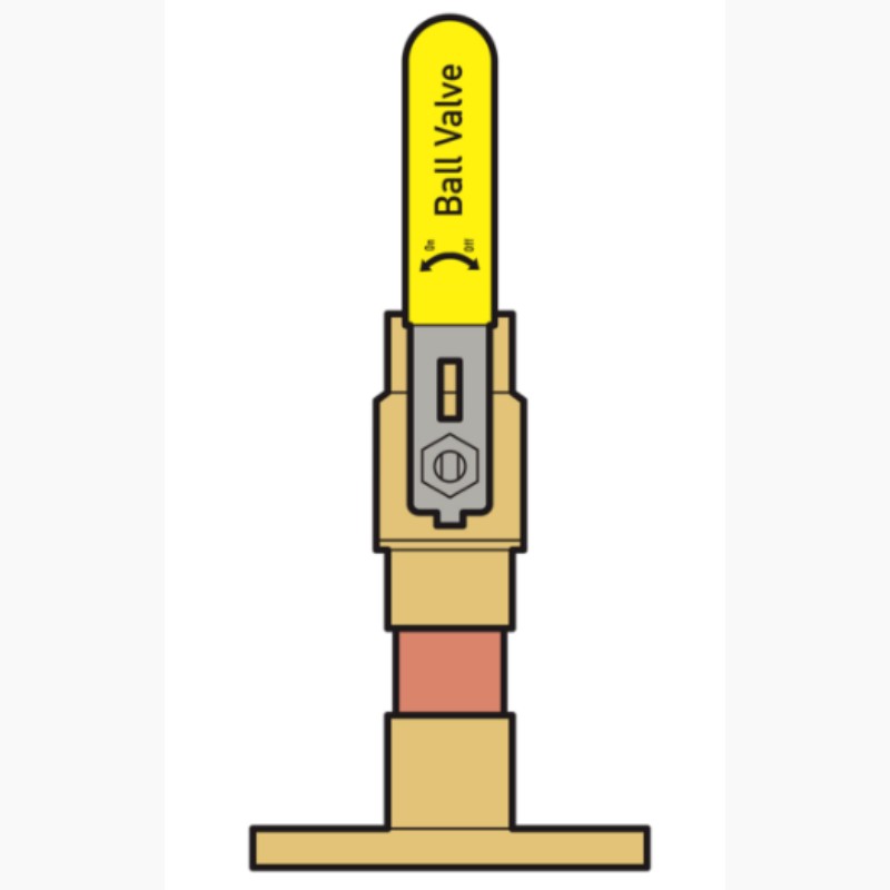 Webstone 1" SWT x Pump Flange, Full Port Brass Ball Valve H-50404