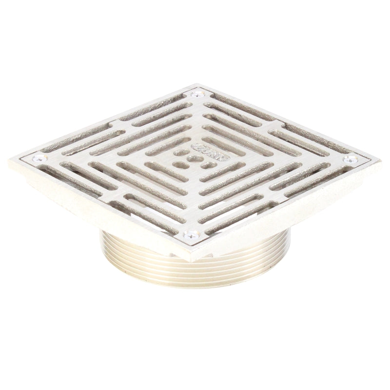 Zurn ZN400-Y Medium-Duty Square Nickel Bronze Floor Drain Strainer