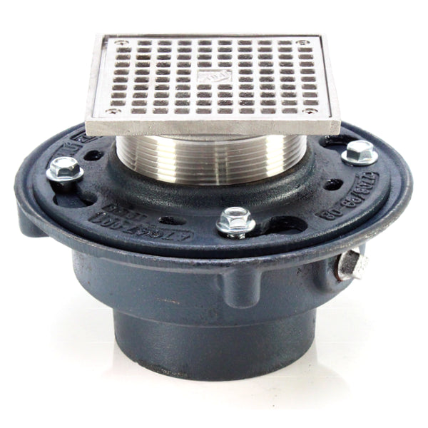Zurn ZN415S Floor Shower Drain Square Heel-Proof Strainer