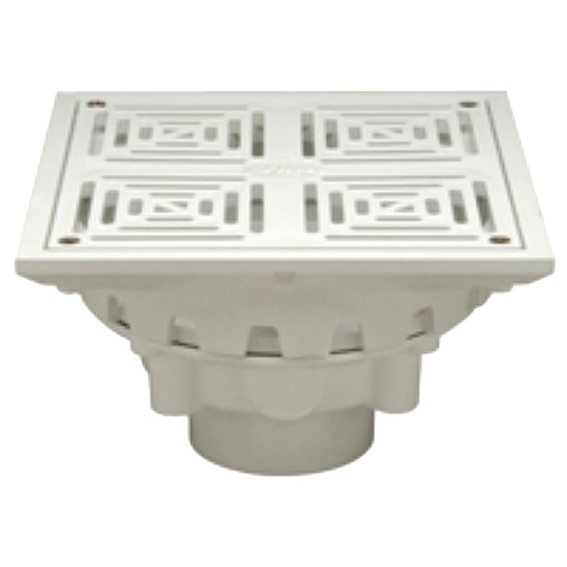 Zurn-FD2283-PV-10-Inch-Square-Top-Decorative-PVC-Floor-Drain-IMG-1