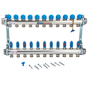 WATTS 81009665 D3813211SS 1-1/2 HIGH-FLOW MANIFOLD WITH 11 LOOPS