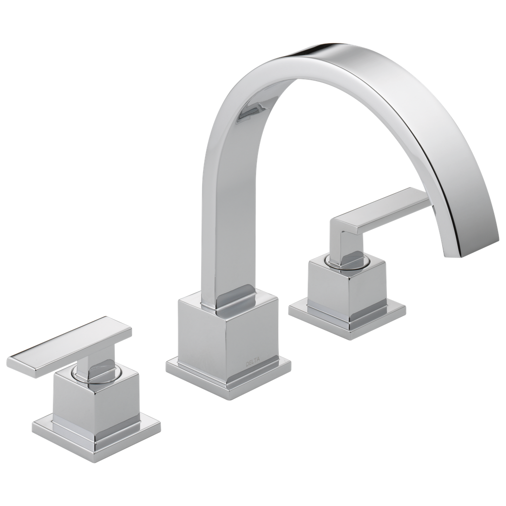 Delta T2753 Vero: Roman Tub Trim Chrome Two Handle Bladet