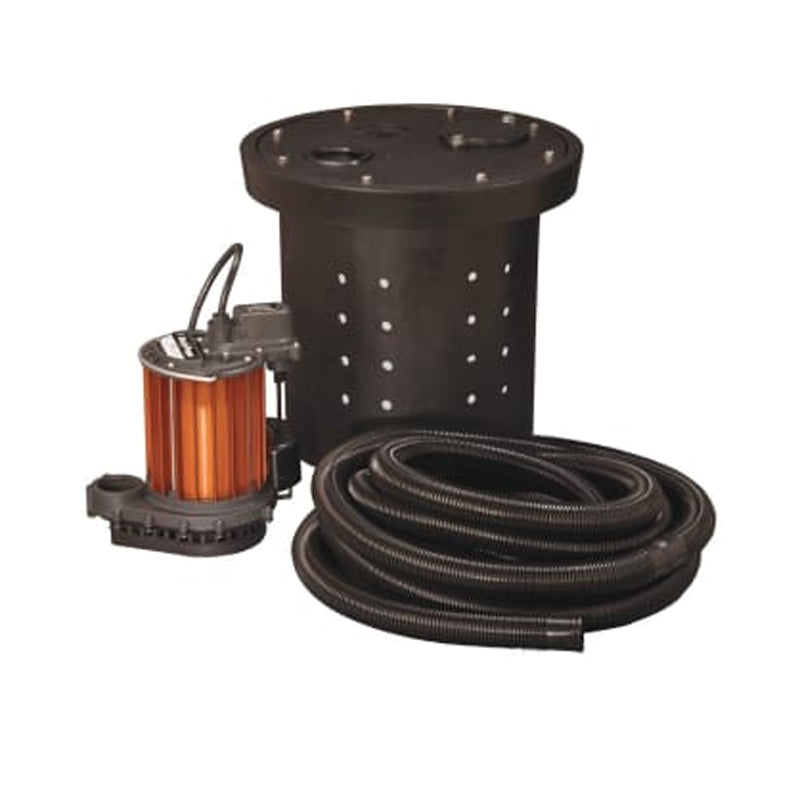 Liberty CSP-457 Crawl Space Sump Kit - 1/2 HP with Basin & Hose