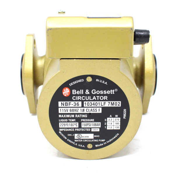 Bell & Gossett 103401LF NBF-36 Bronze Circulator Pump 1/6HP 3 Speed