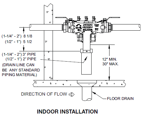 Zurn Wilkins 12-375XL 1/2" RP Reduced Pressure Principle Assembly Backflow Preventer Lead-Free